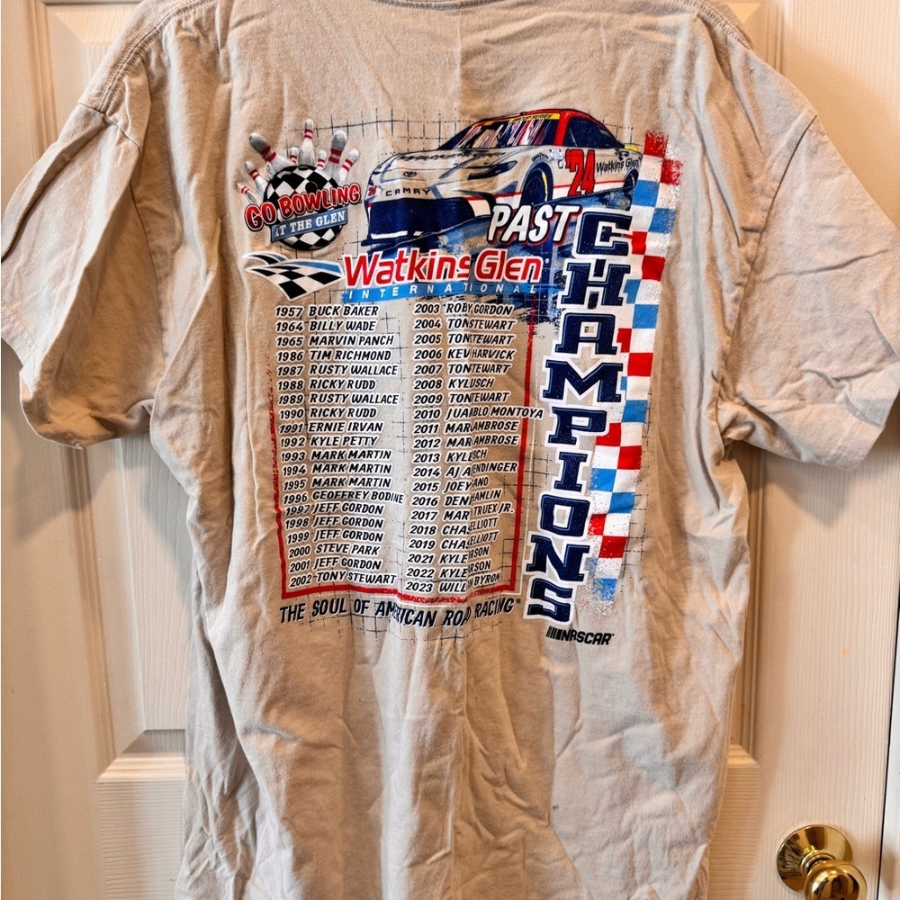 Nascar Watkins Glen Beige Racing Tee - Picture 3 of 6